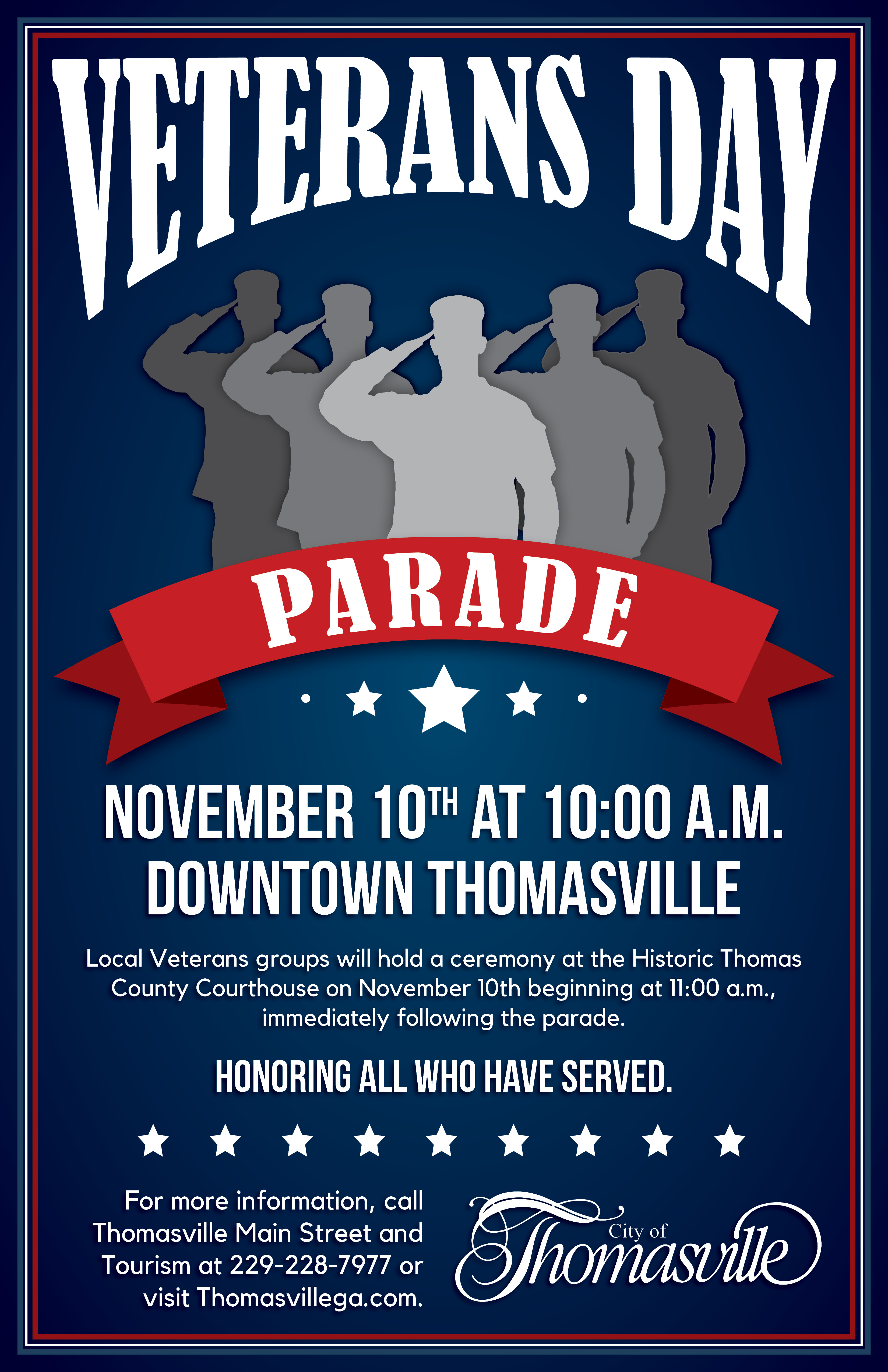 Veterans Day Parade Visit Thomasville,